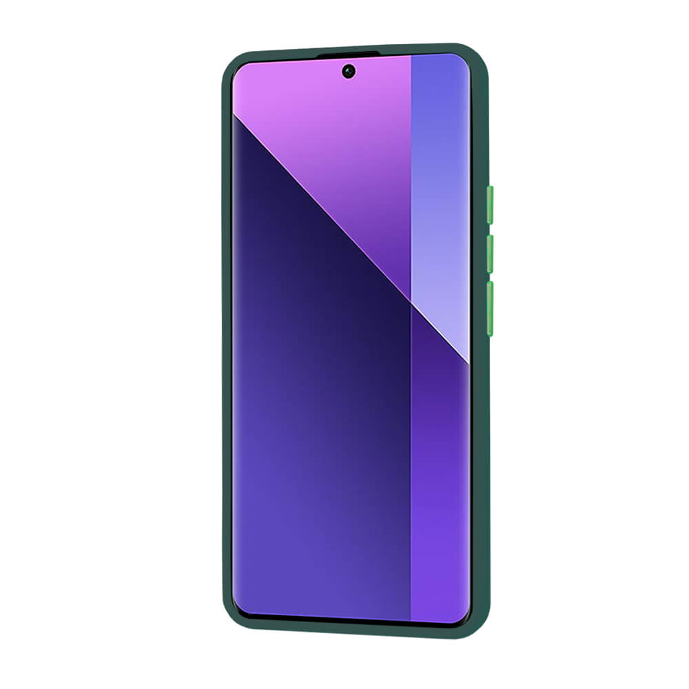Techsuit Xiaomi Redmi Note 13 Pro+ 5G - HaloFrost Series - Σκληρή Θήκη με Πλαίσιο Σιλικόνης - Midnight Green