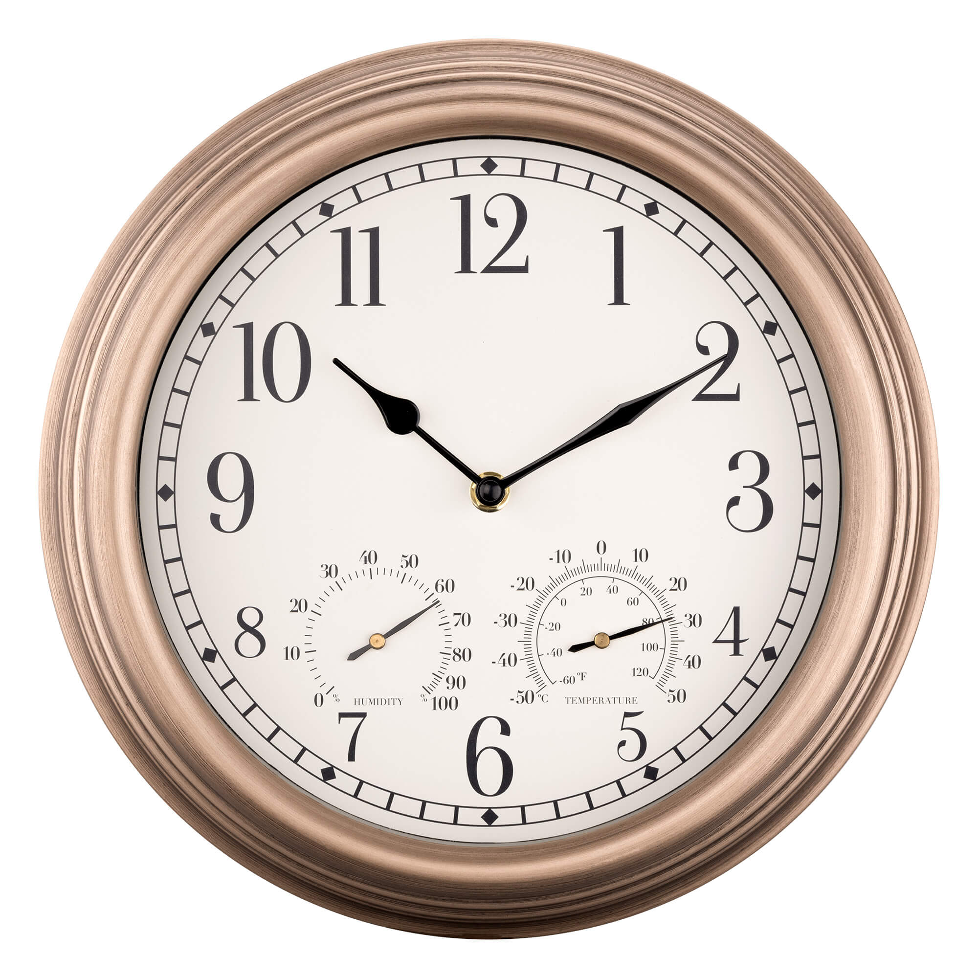 Navaris Ρολόι Tοίχου Εξωτερικού Χώρου - 30,5 cm - Copper - 54647.01