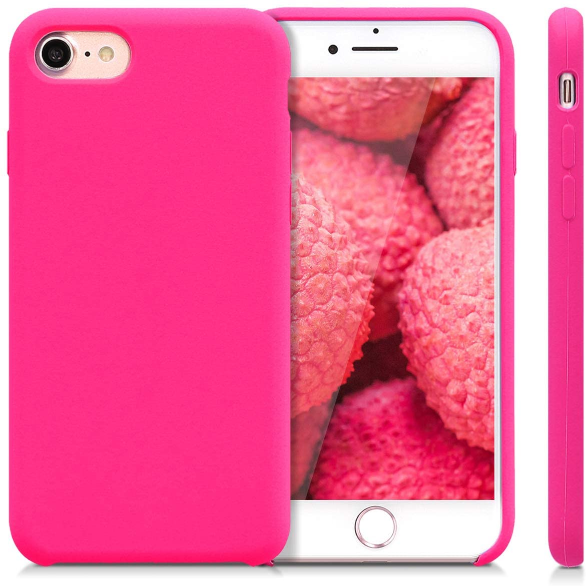 KW iPhone SE 2022 / SE 2020 / 7 / 8 Θήκη Σιλικόνης Rubber TPU - Neon Pink - 40225.08