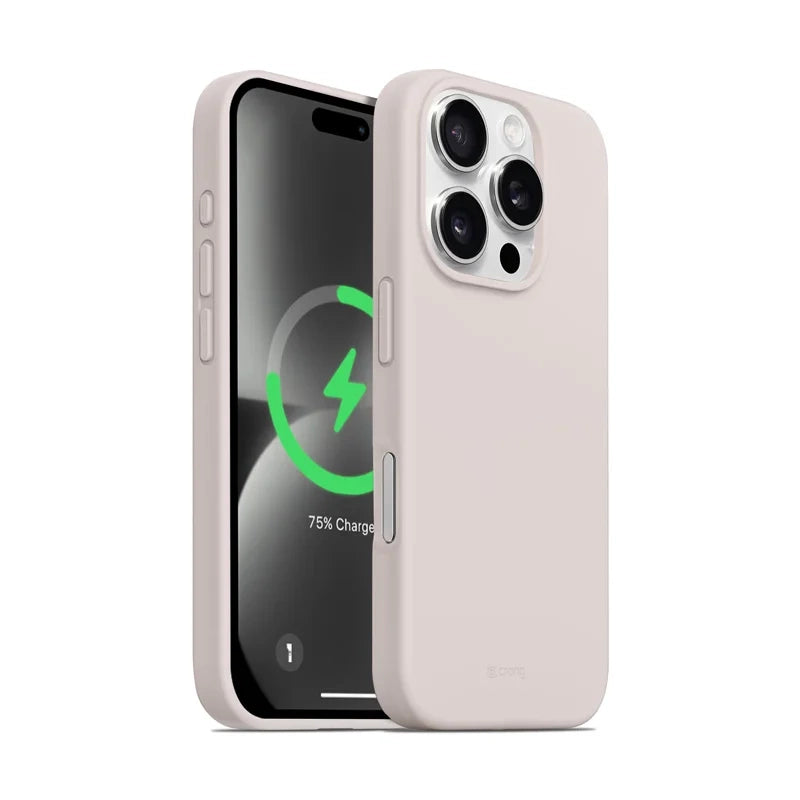 Crong iPhone 16 Pro Max Color Cover Magnetic - Θήκη Σιλικόνης με MagSafe - Sandy Pink