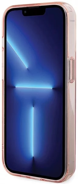 Karl Lagerfeld iPhone 15 Pro Max Ring Stand Karl and Choupette MagSafe Σκληρή Θήκη με Πλαίσιο Σιλικόνης και MagSafe - Διάφανη / Pink - KLHMP15XHMRSKCP