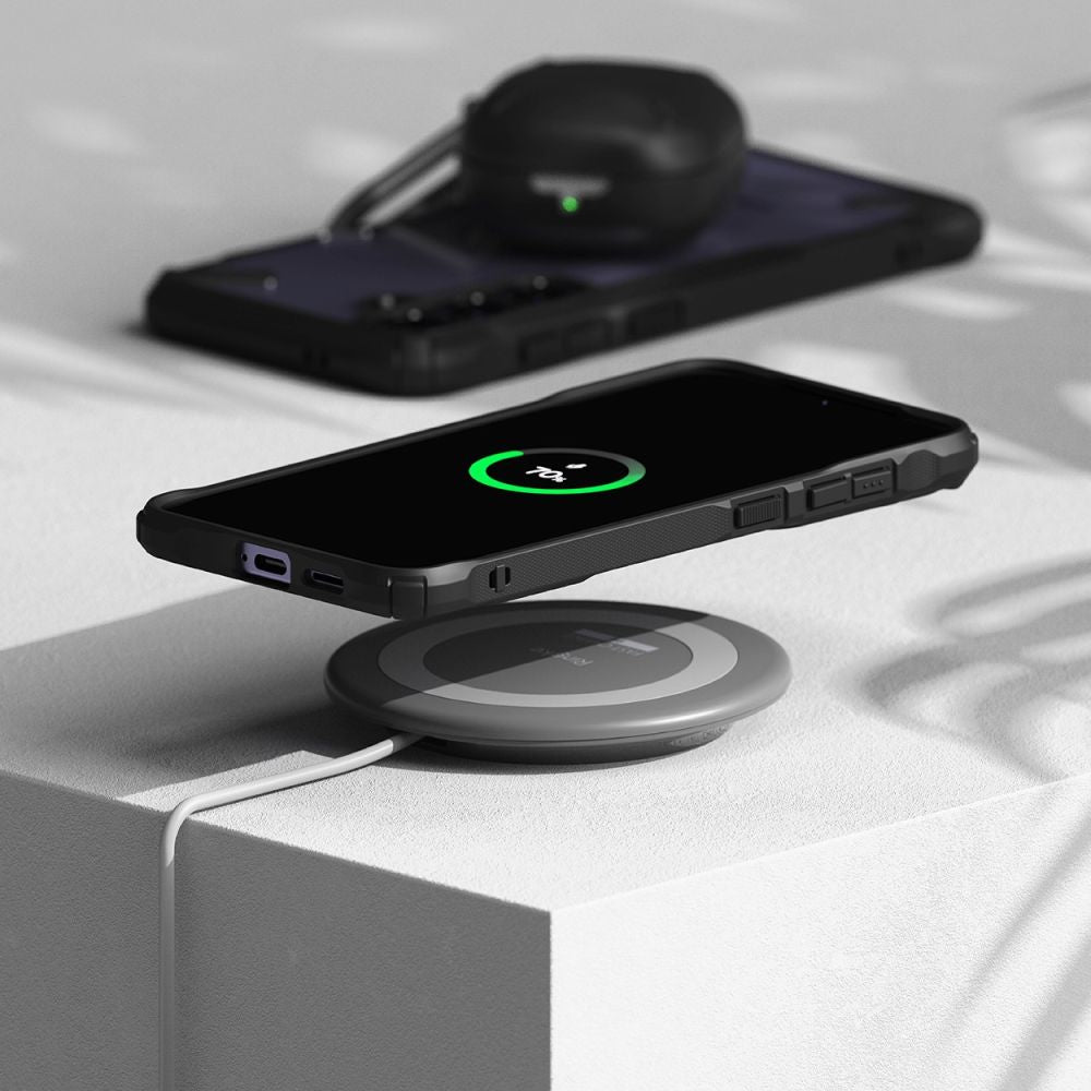 Ringke Samsung Galaxy S24+ Fusion X Σκληρή Θήκη με Πλαίσιο Σιλικόνης - Black - Διάφανη