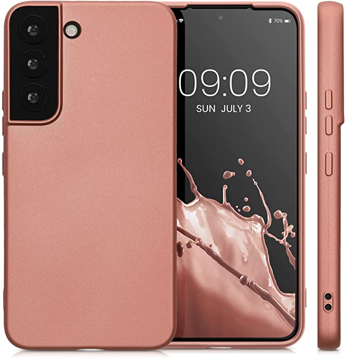 KW Samsung Galaxy S22 Θήκη Σιλικόνης - Metallic Bronze - 56757.211