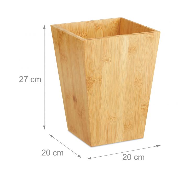 Relaxdays Καλάθι Απορριμάτων από Bamboo - Natural - 4052025321086