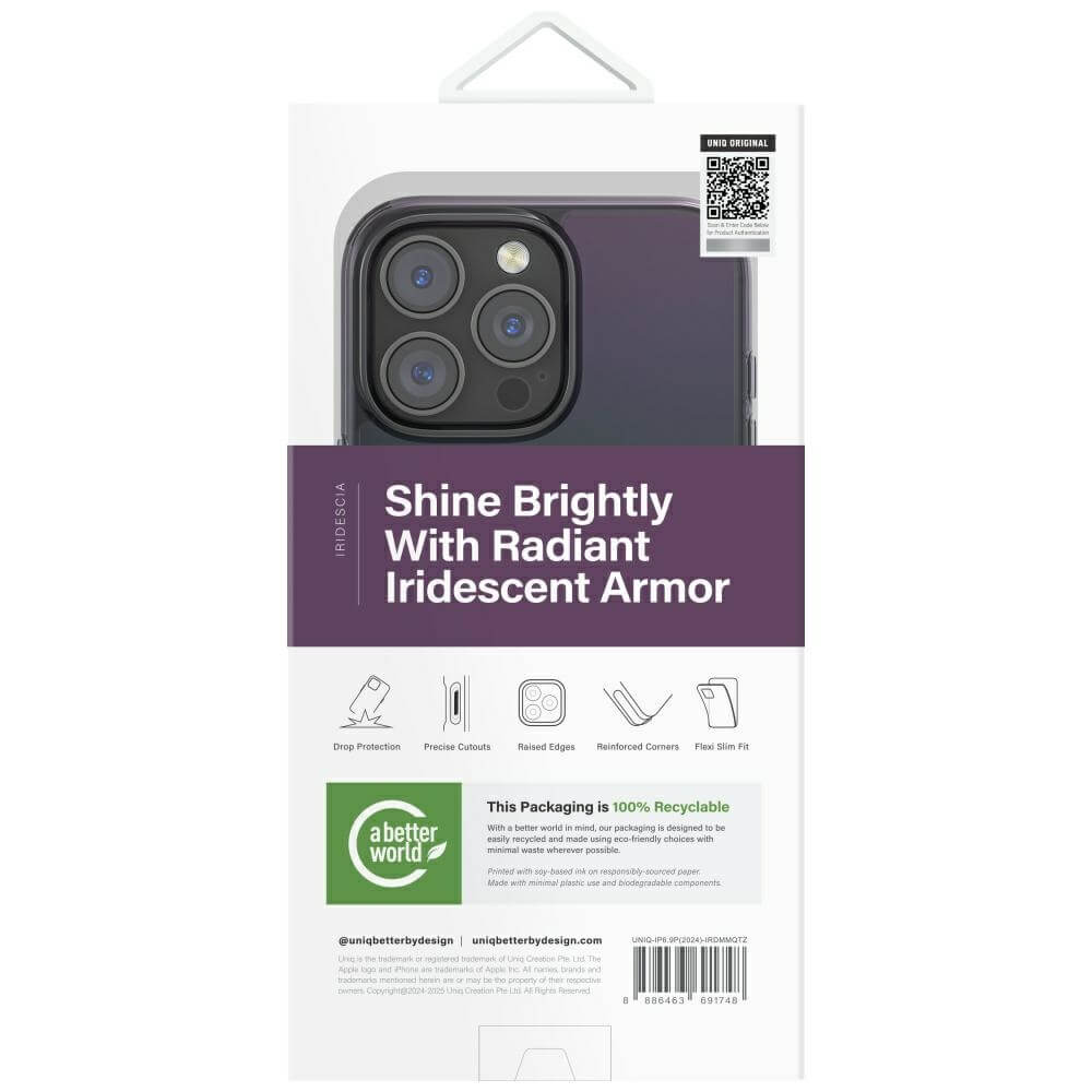 Uniq iPhone 16 Pro Max - Iridescia - Σκληρή Θήκη με Πλαίσιο Σιλικόνης και MagSafe - Midnight