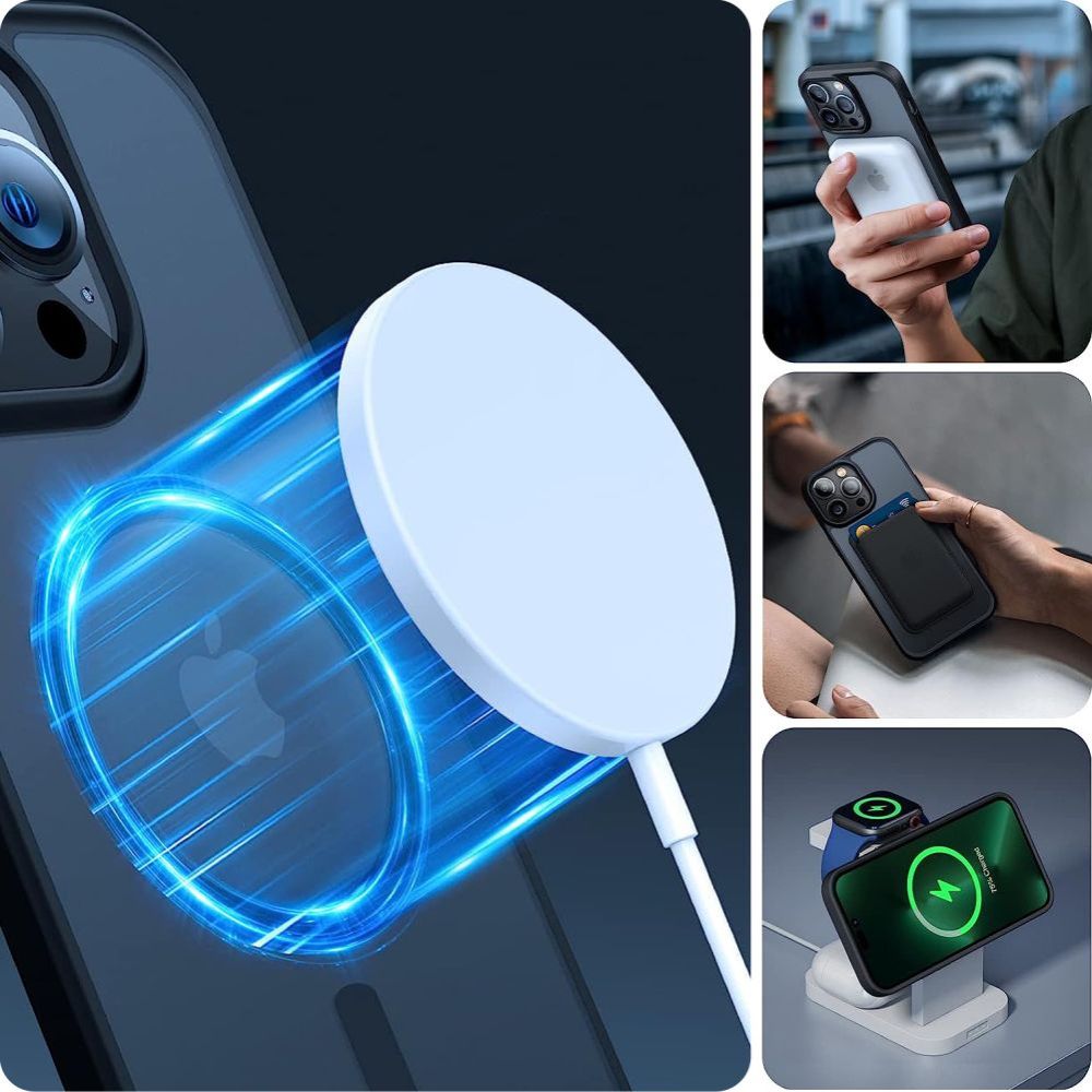 Tech - Protect iPhone SE 2022 / SE 2020 / 7 / 8 MagMat Σκληρή Θήκη με Πλαίσιο Σιλικόνης και MagSafe - Black / Διάφανη