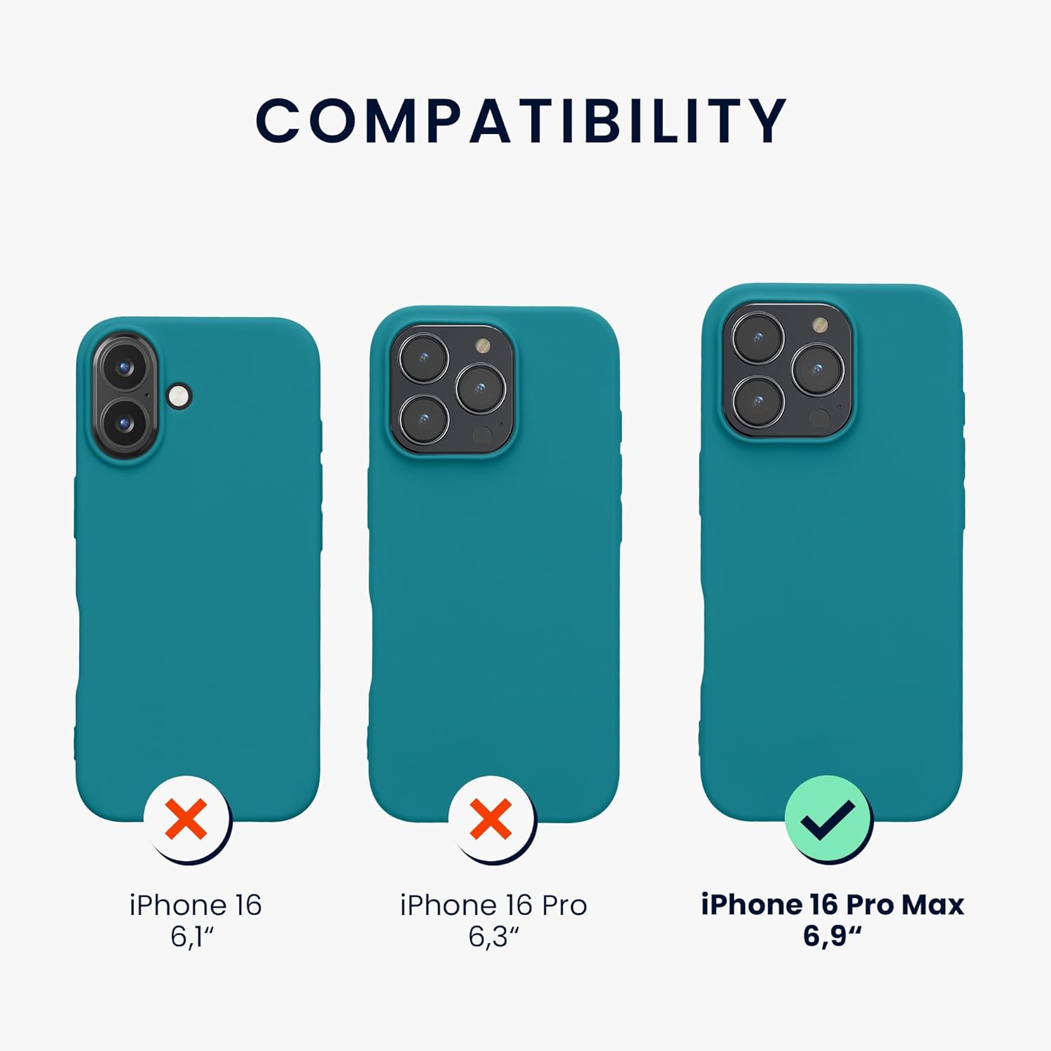 KW iPhone 16 Pro Max Λεπτή Θήκη Σιλικόνης TPU - Matte Petrol