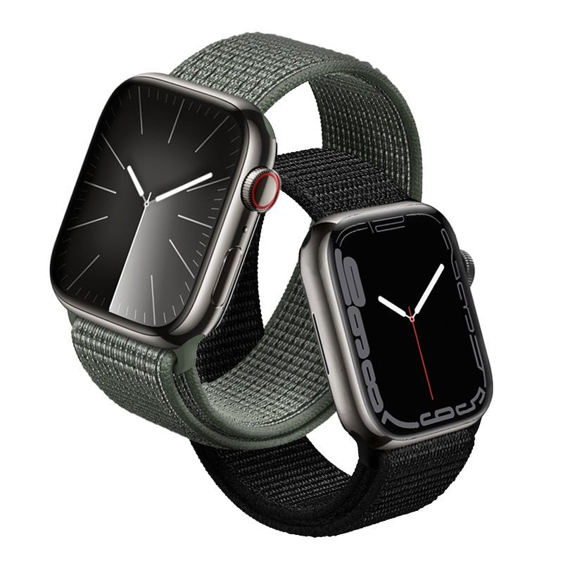 Crong Λουράκι Apple Watch 4/5/6/7/8/9/10/11 - SE (1/2/3) - ULTRA (1/2/3) - 44/45/46/49mm από Νάιλον - Nylon - Military Green