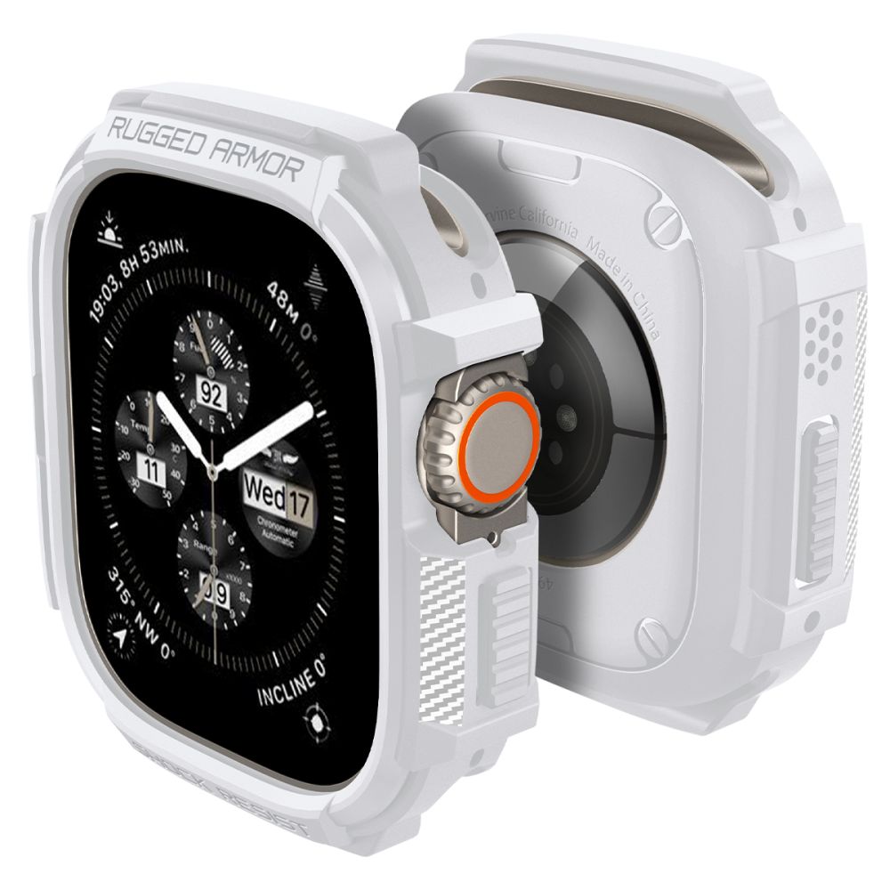 Spigen Θήκη Apple Watch Ultra (1/2/3) - 49mm Rugged Armor - White