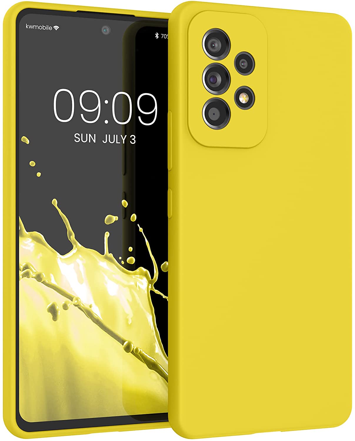 KW Samsung Galaxy A53 5G Θήκη Σιλικόνης Rubberized TPU - Radiant Yellow - 57835.165