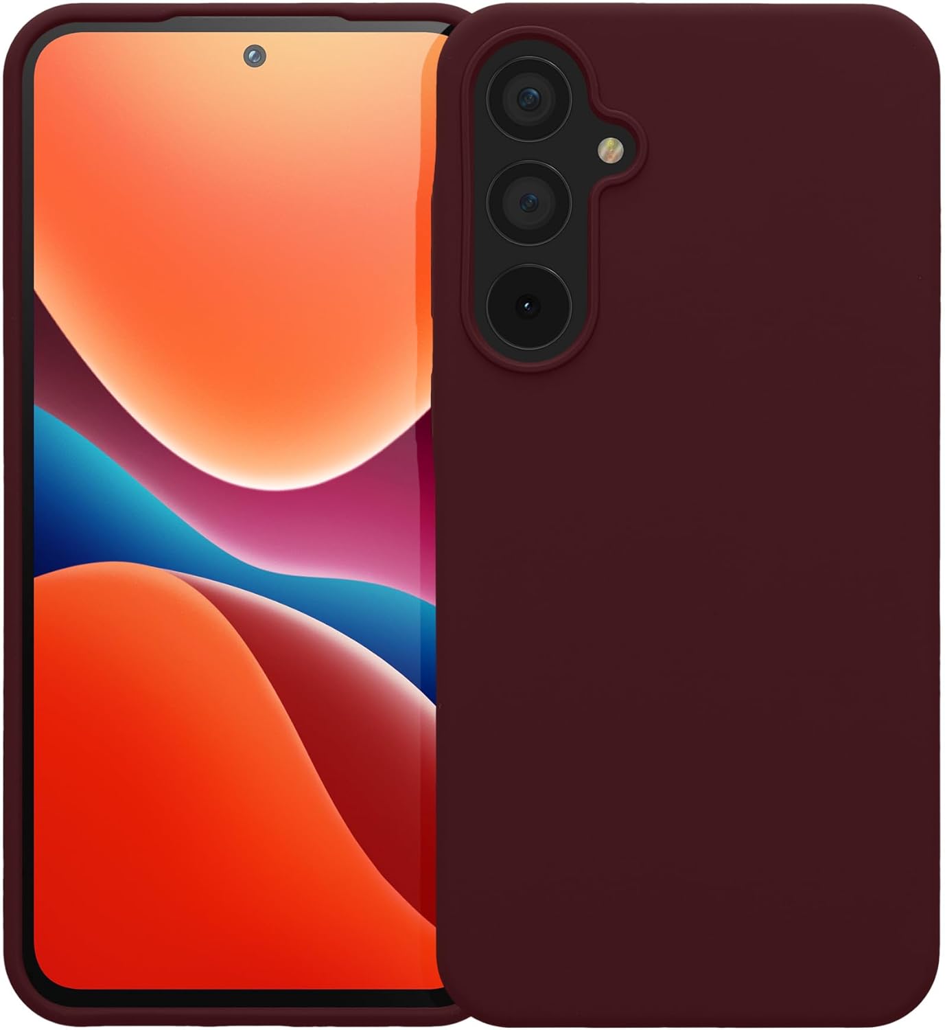 KW Samsung Galaxy A55 5G Θήκη Σιλικόνης Rubberized TPU - Burgundy Purple
