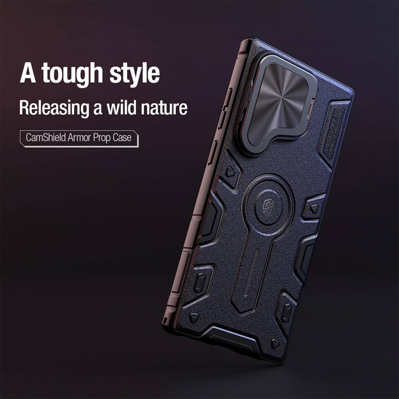 Nillkin Samsung Galaxy S24 Ultra CamShield Armor Prop Σκληρή Θήκη με Πλαίσιο Σιλικόνης και Κάλυμμα για την Κάμερα - Black