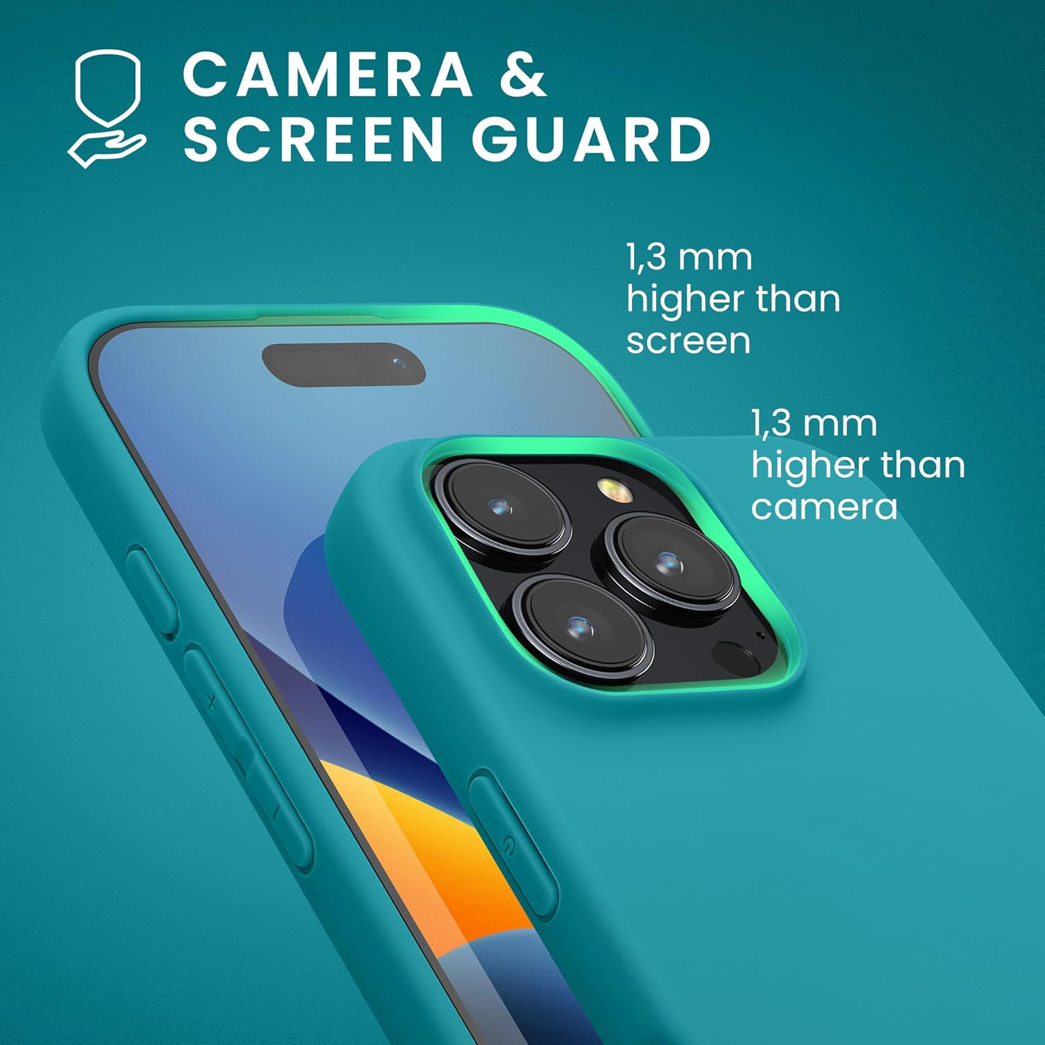 KW iPhone 16 Pro Λεπτή Θήκη Σιλικόνης TPU - Matte Petrol