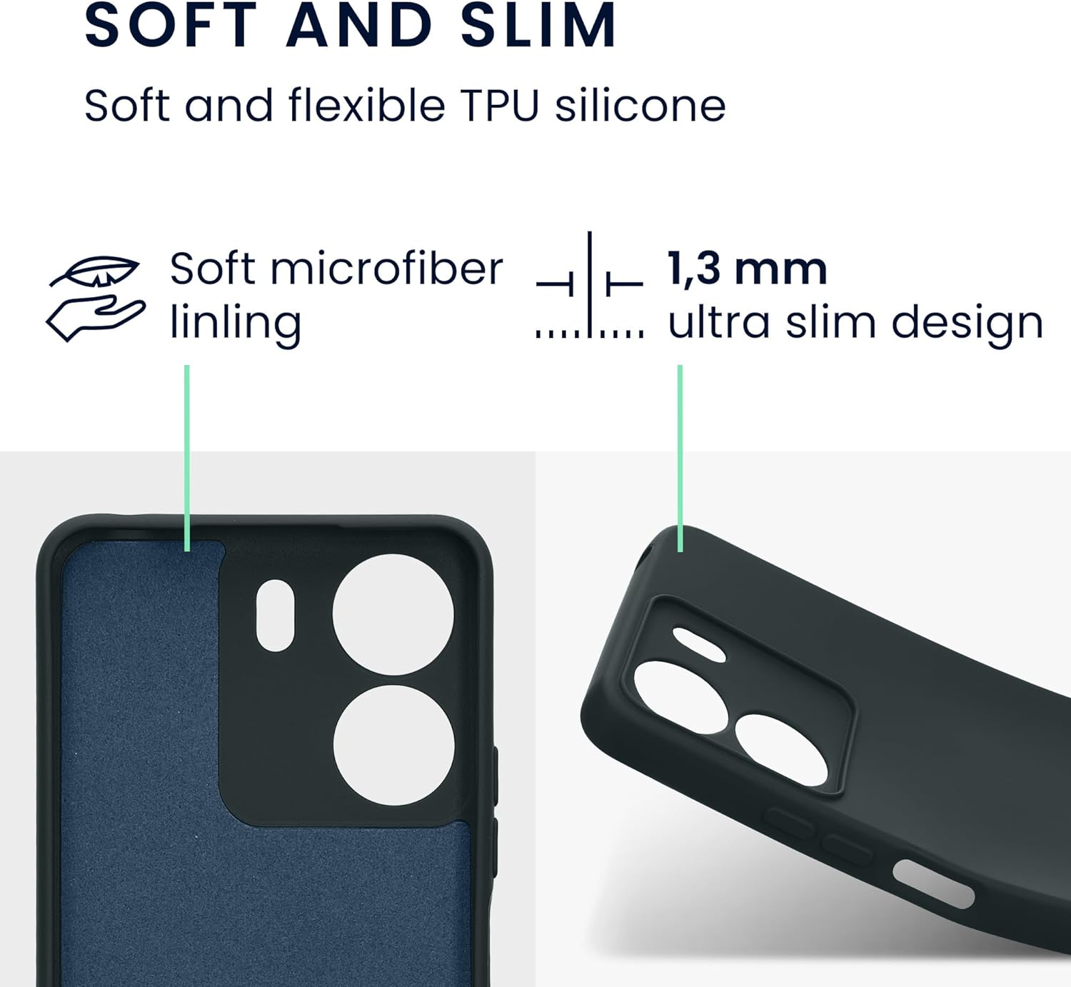 KW Xiaomi Redmi 13C / Poco C65 Θήκη Σιλικόνης Rubberized TPU - Dark Slate