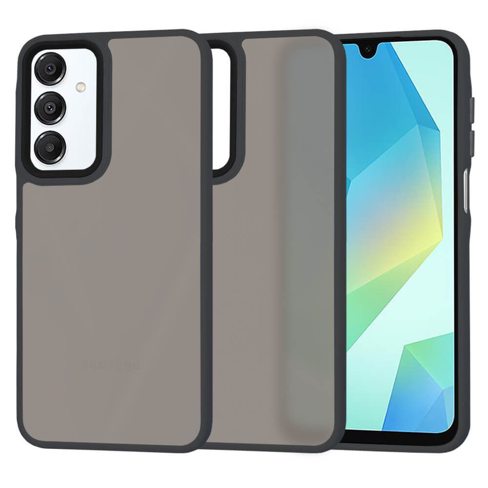 Techsuit Samsung Galaxy A16 4G / A16 5G - HaloFrost Series - Σκληρή Θήκη με Πλαίσιο Σιλικόνης - Black