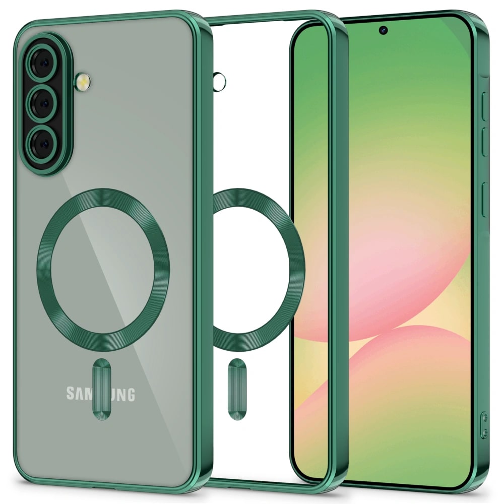 Tech-Protect Samsung Galaxy A56 5G MagFlex Θήκη Σιλικόνης TPU με MagSafe - Διάφανη / Jungle Green