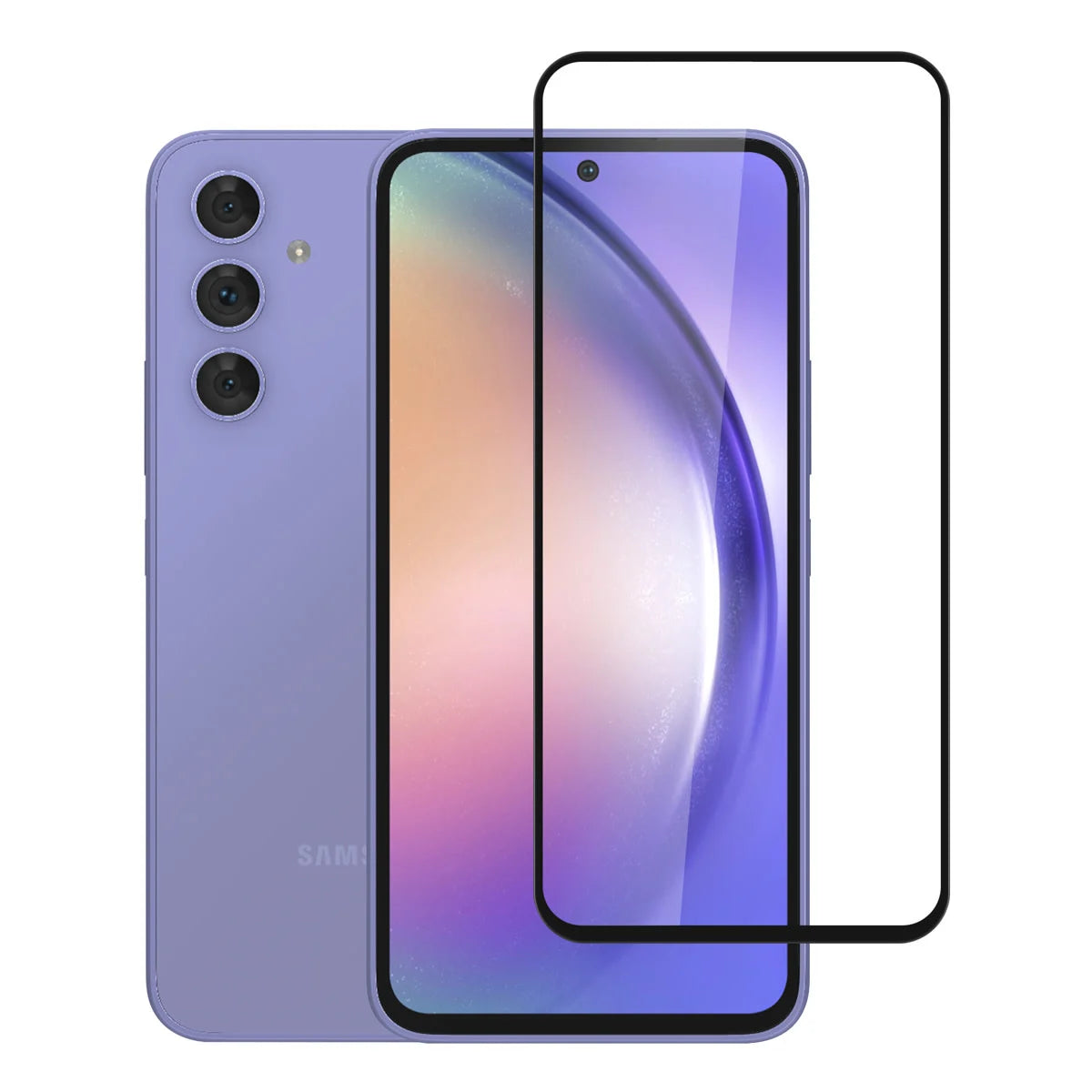 Tuniq Samsung Galaxy A54 5G - Προστασία Οθόνης - Full Screen 10D Αντιχαρακτικό Γυαλί Tempered Glass - Διάφανο / Μαύρο