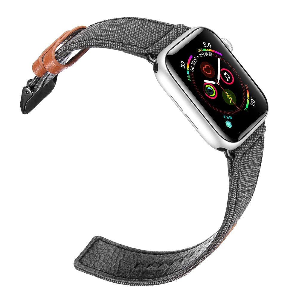 Dux Ducis Λουράκι Apple Watch 2 / 3 / 4 / 5 / 6 / 7 / 8 / 9 / SE - 38 / 40 / 41 mm Strap από Δερματίνη - Black