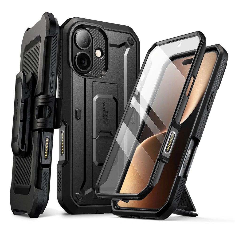 Supcase iPhone 17 - Unicorn Beetle Pro - Σκληρή Θήκη με Προστασία Οθόνης και Stand - Black