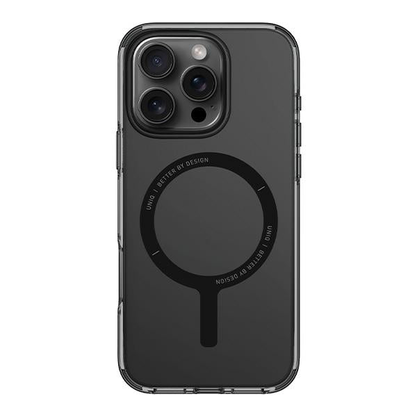 Uniq iPhone 16 Pro Max Clario Eco-Friendly Σκληρή Θήκη με Πλαίσιο Σιλικόνης και MagSafe - Ημιδιάφανη / Smoke