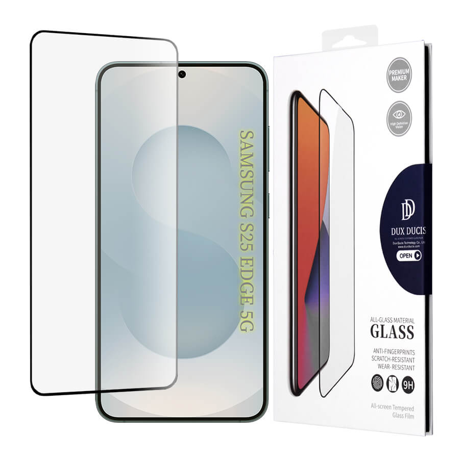 Dux Ducis Samsung Galaxy S25 Edge 9D 9H Full Screen Case Friendly Tempered Glass Αντιχαρακτικό Γυαλί Οθόνης - Black