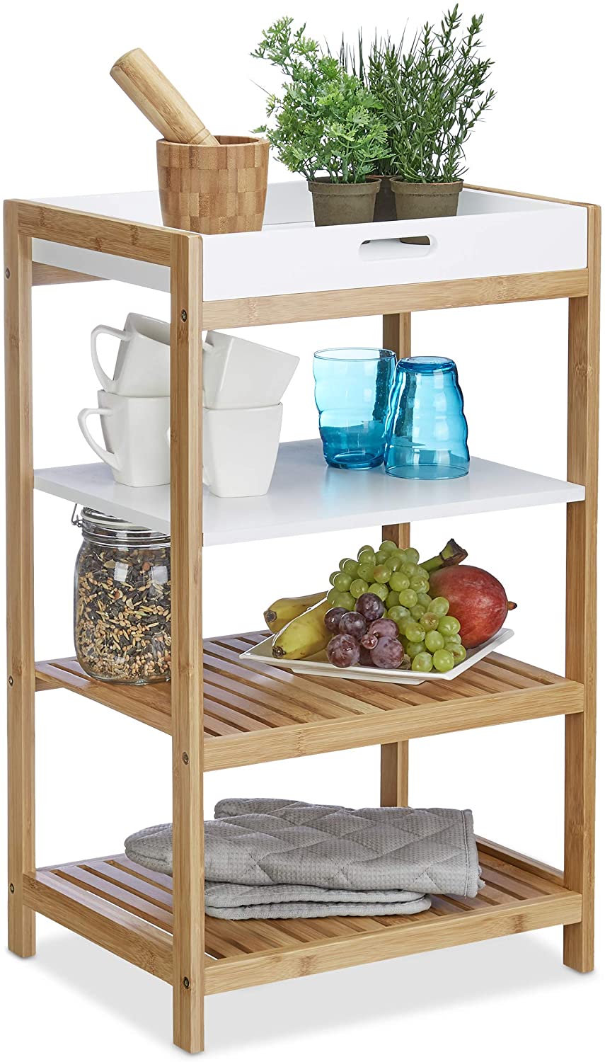 Relaxdays Ράφι Κουζίνας / Μπάνιου - Natural - 4052025202750