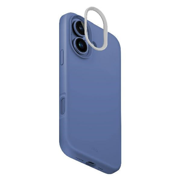 Uniq iPhone 16 Lino Hue Magclick Θήκη Σιλικόνης με MagSafe - Blue / Pearl Blue