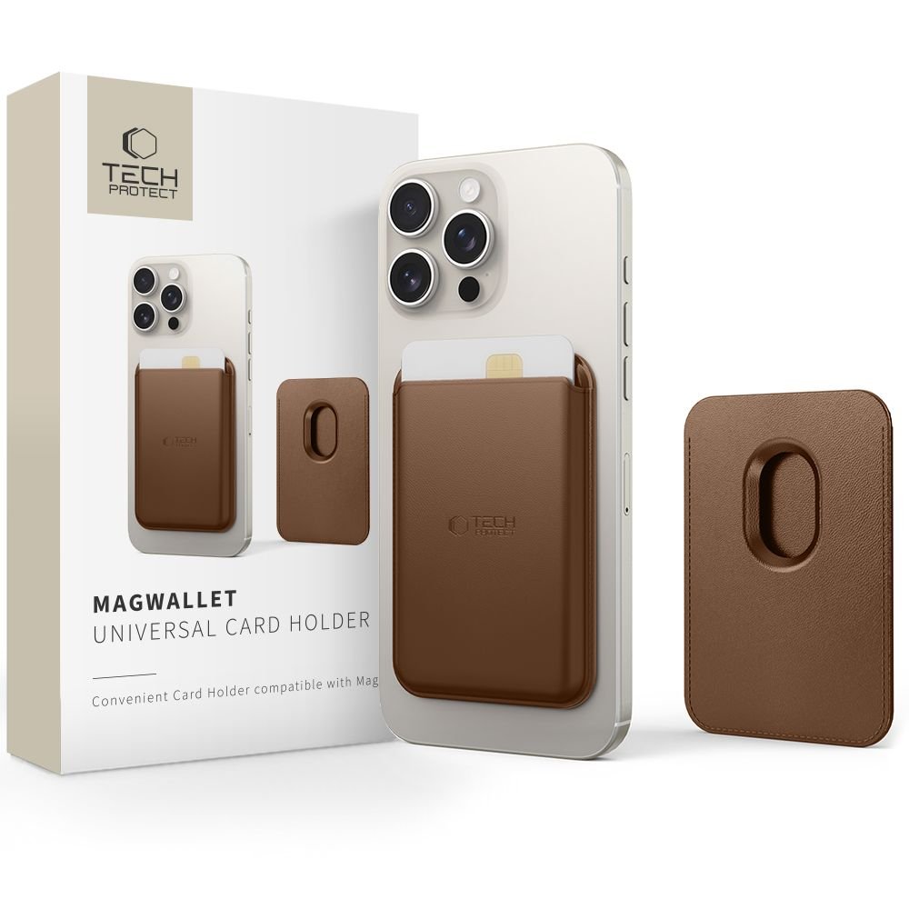 Tech - Protect MagWallet MagSafe Universal Magnetic Card Holder Μαγνητική Θήκη Καρτών - Brown