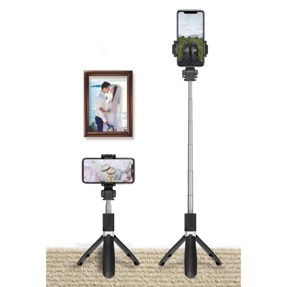 Tech - Protect L01S Ασύρματο Bluetooth Selfie Stick Τρίποδο - Black