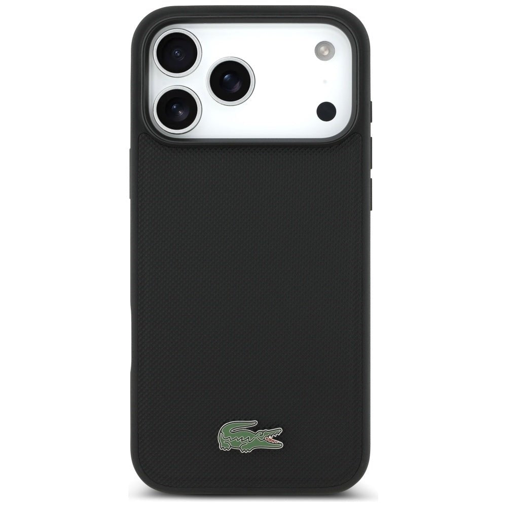 Lacoste iPhone 17 Pro Max - Petit Pique Lacquer Logo MagSafe - Σκληρή Θήκη με Πλαίσιο Σιλικόνης - Black
