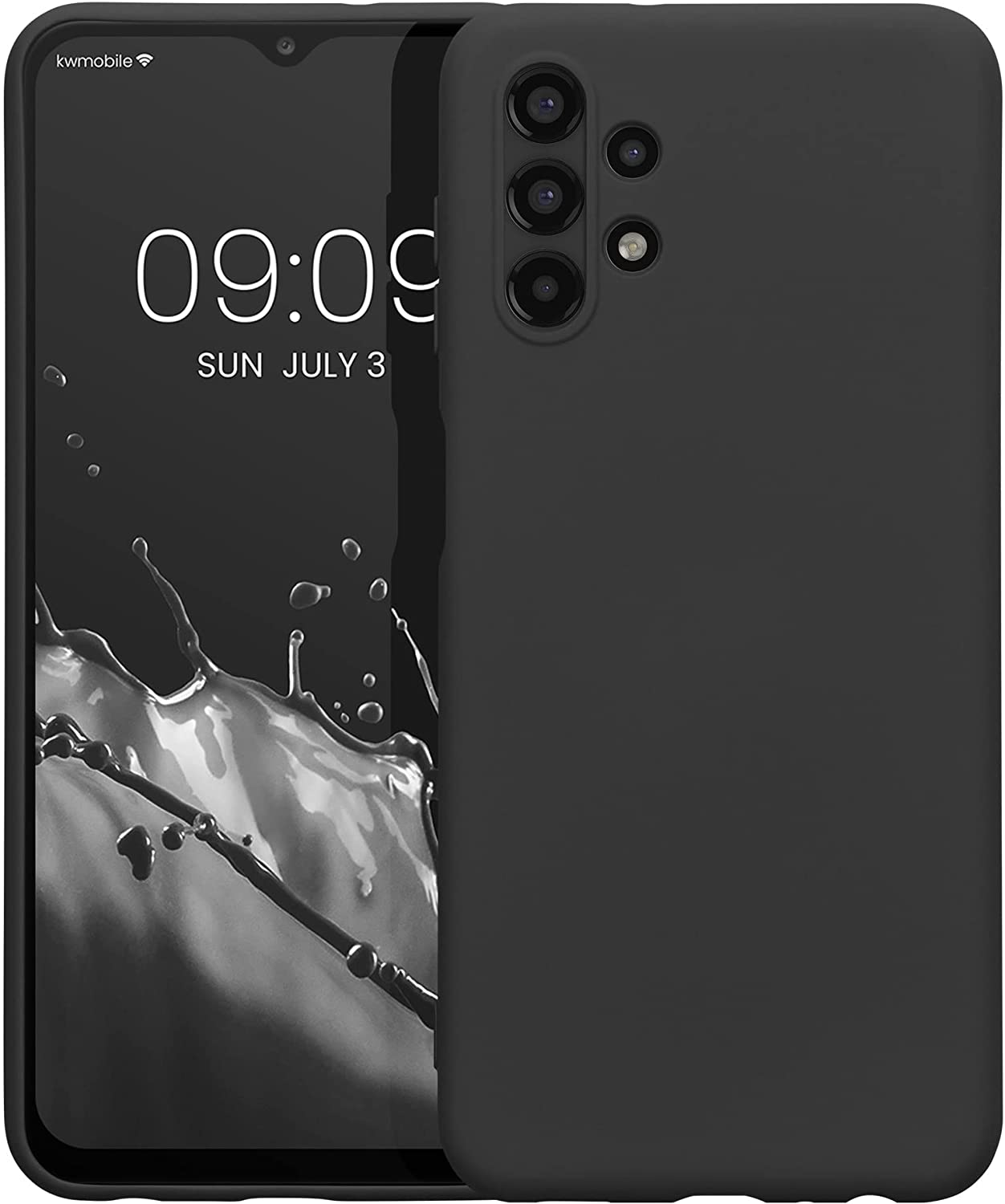 KW Samsung Galaxy A13 4G Θήκη Σιλικόνης Rubberized TPU - Black - 58049.01