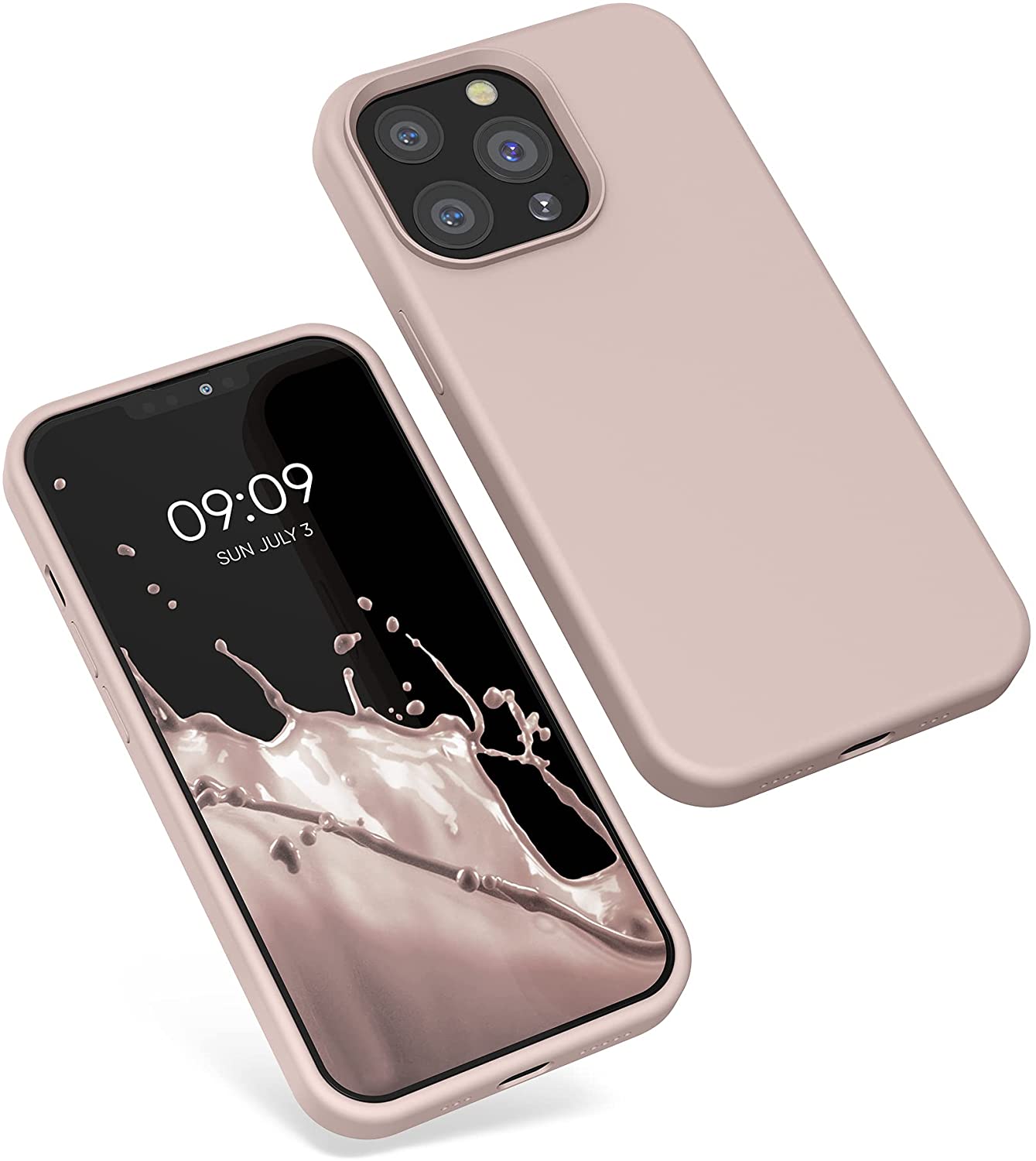 KW iPhone 13 Pro Θήκη Σιλικόνης Rubberized TPU - Dusty Pink - 55880.10