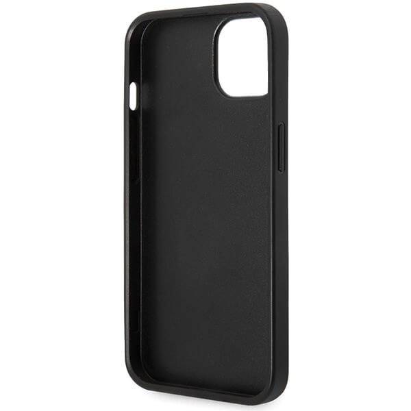 Guess iPhone 15 Plus / 14 Plus - 4G Big Metal Logo Θήκη με Επένδυση Συνθετικού Δέρματος - Grey - GUHCP15M4GMGGR
