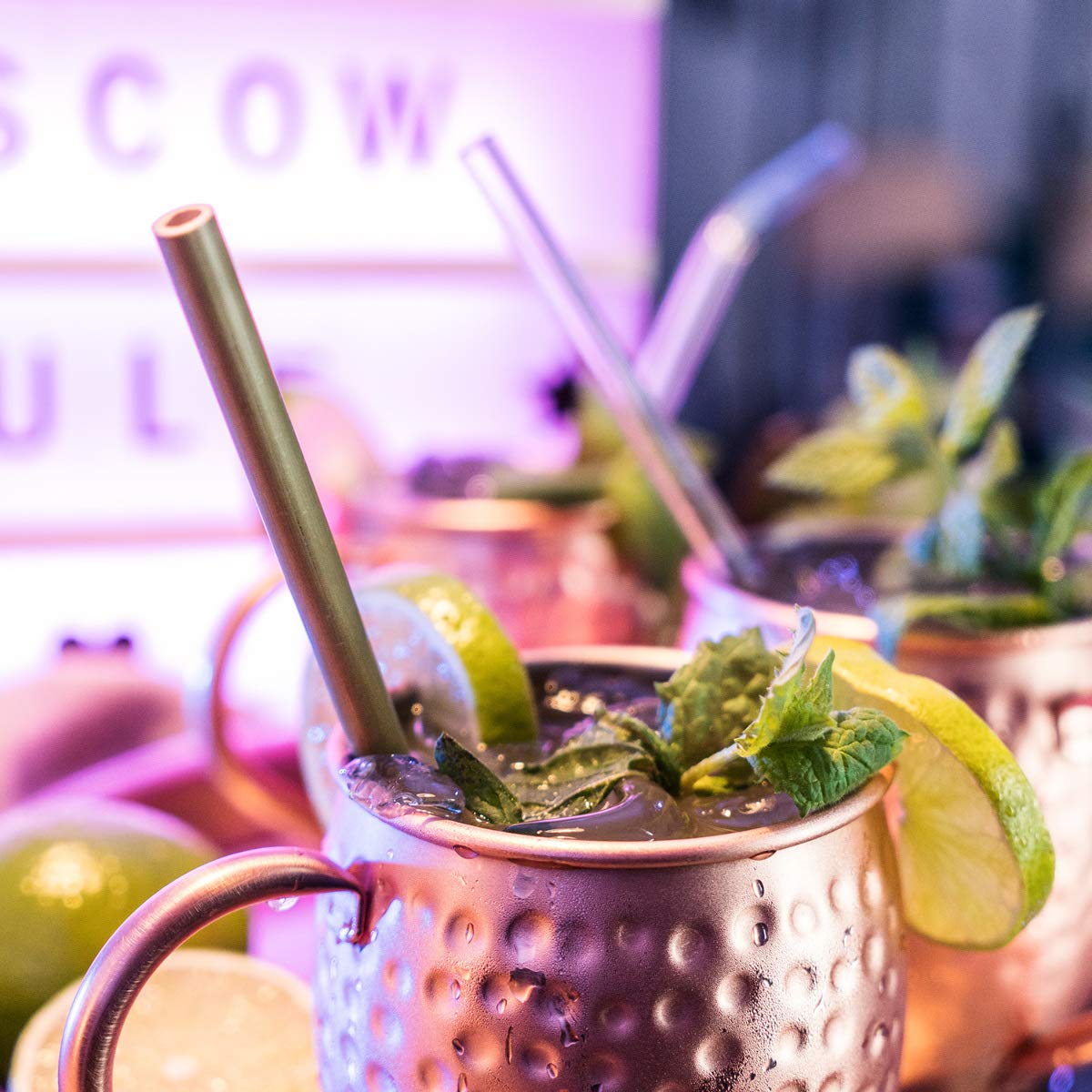 Navaris Reusable Drinking Straws Σετ με 14 Καλαμάκια από Μπαμπού με Βούρτσα Καθαρισμού και Θήκη από Λινό - 47601.14.195