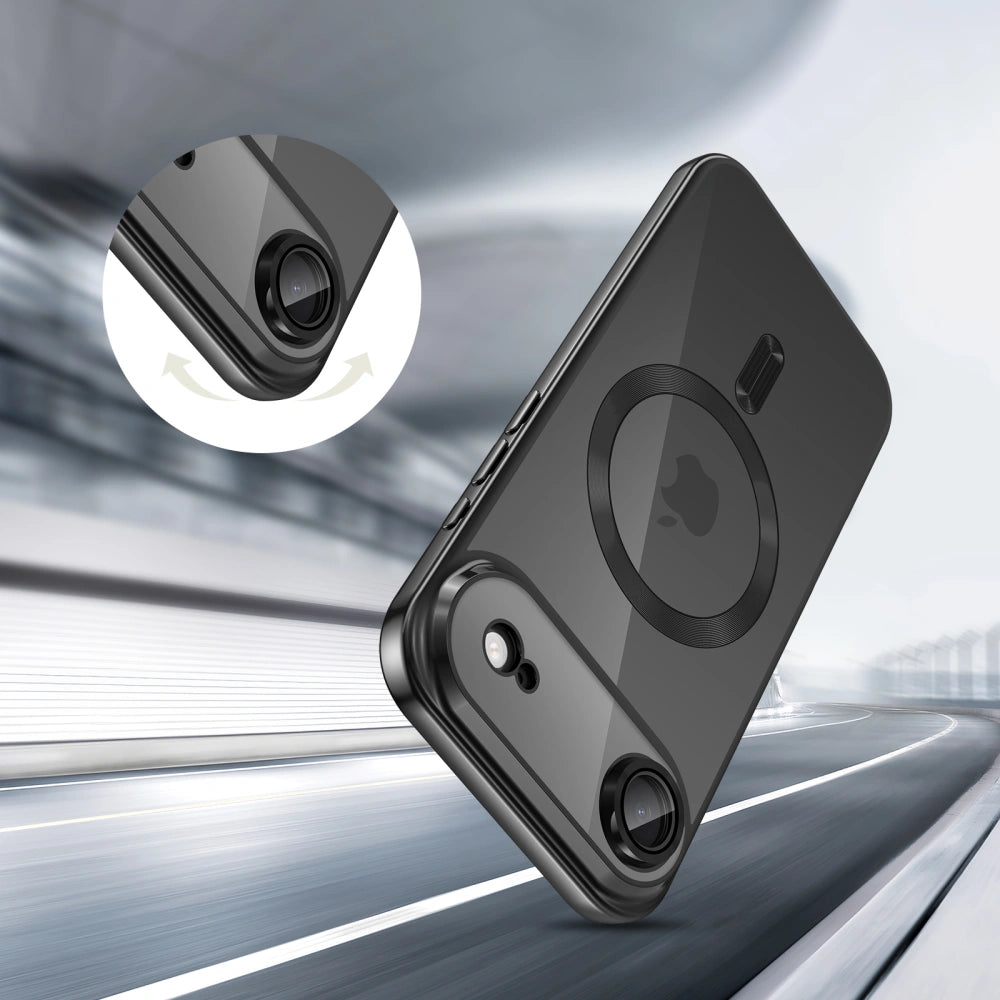 Tech-Protect iPhone Air MagFlex - Θήκη Σιλικόνης TPU με MagSafe - Διάφανη / Shiny Black