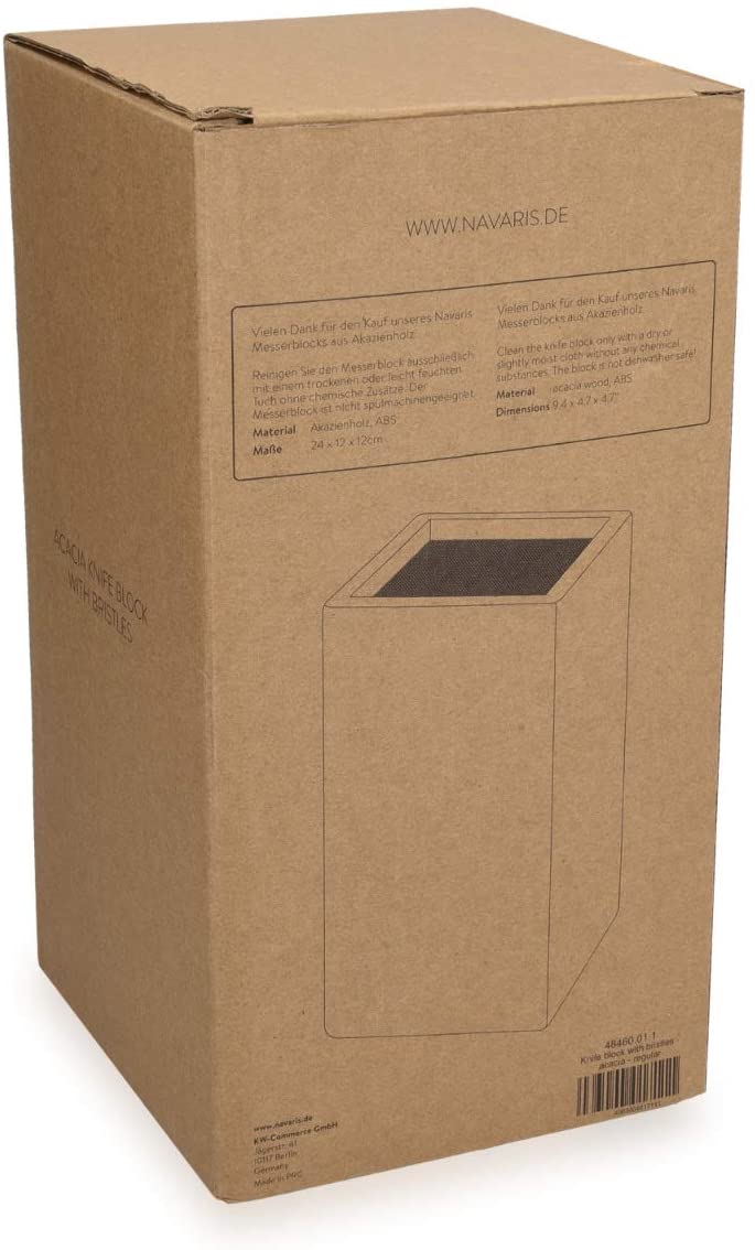 Navaris Ξύλινη Βάση Μαχαιριών από Ακακία - Straight - Brown - 48460.01.1