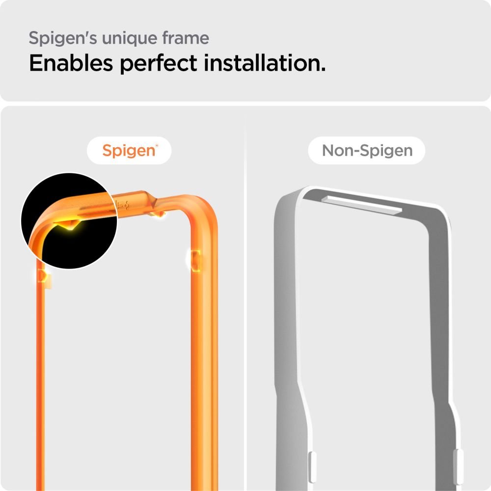 Spigen iPhone 15 FC AlignMaster 2.5D Full Screen Case Friendly Tempered Glass Αντιχαρακτικό Γυαλί Οθόνης 9H - 2 Τεμάχια - Black