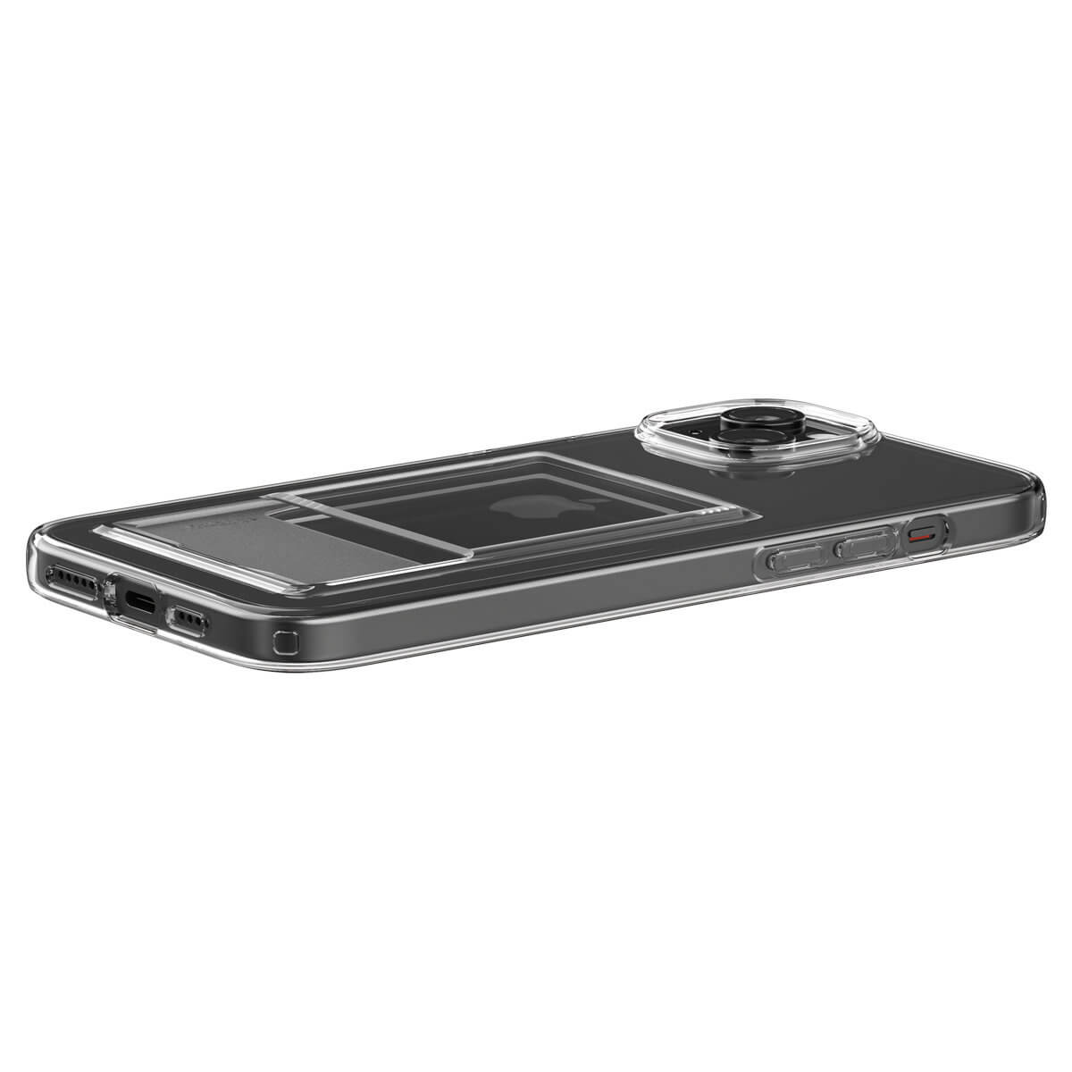 Spigen iPhone 15 Plus Crystal Slot Θήκη Σιλικόνης με Υποδοχή για Κάρτα - Crystal Clear