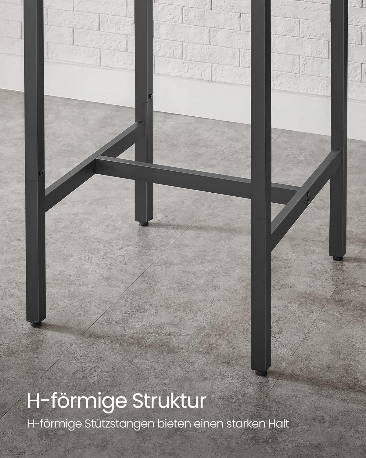 Vasagle Ψηλό Τραπέζι Μπαρ με Ξύλινη Επιφάνεια και Μεταλλικά Πόδια - 60 x 60 x 92 cm - Vintage Brown / Black - LBT25X - likebrands.gr