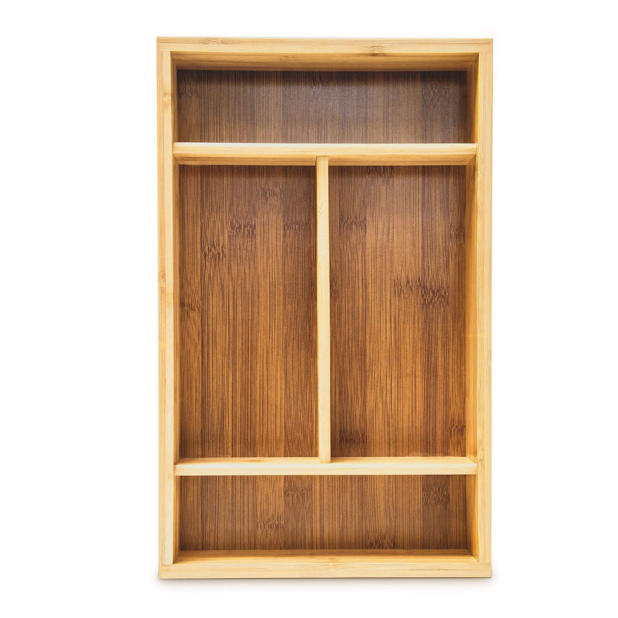 Relaxdays Δίσκος Αποθήκευσης για Μαχαιροπίρουνα από Μπαμπού με Χερούλι - Natural - 4052025188856