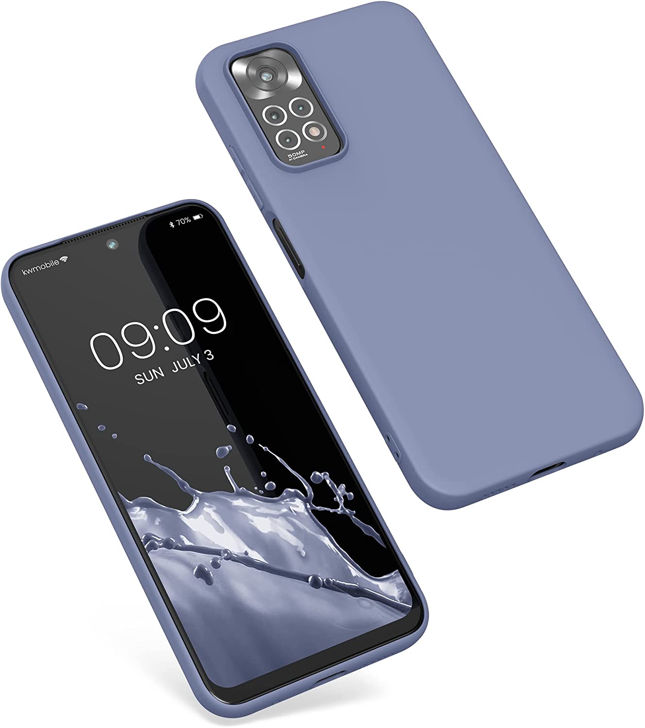 KW Xiaomi Redmi Note 11 / Redmi Note 11S Θήκη Σιλικόνης TPU - Blue Grey - 57368.12