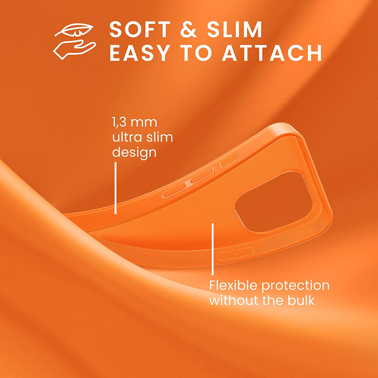 KW iPhone 14 Pro Max Λεπτή Θήκη Σιλικόνης TPU - Neon Orange - 59078.69