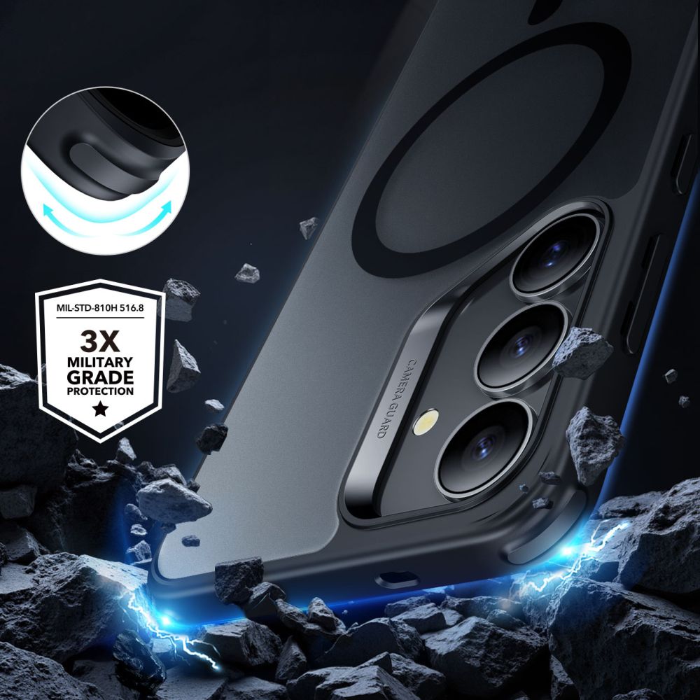 ESR Samsung Galaxy S25 Plus Classic Hybrid Halolock Σκληρή Θήκη με Πλαίσιο Σιλικόνης και MagSafe - Frosted Black