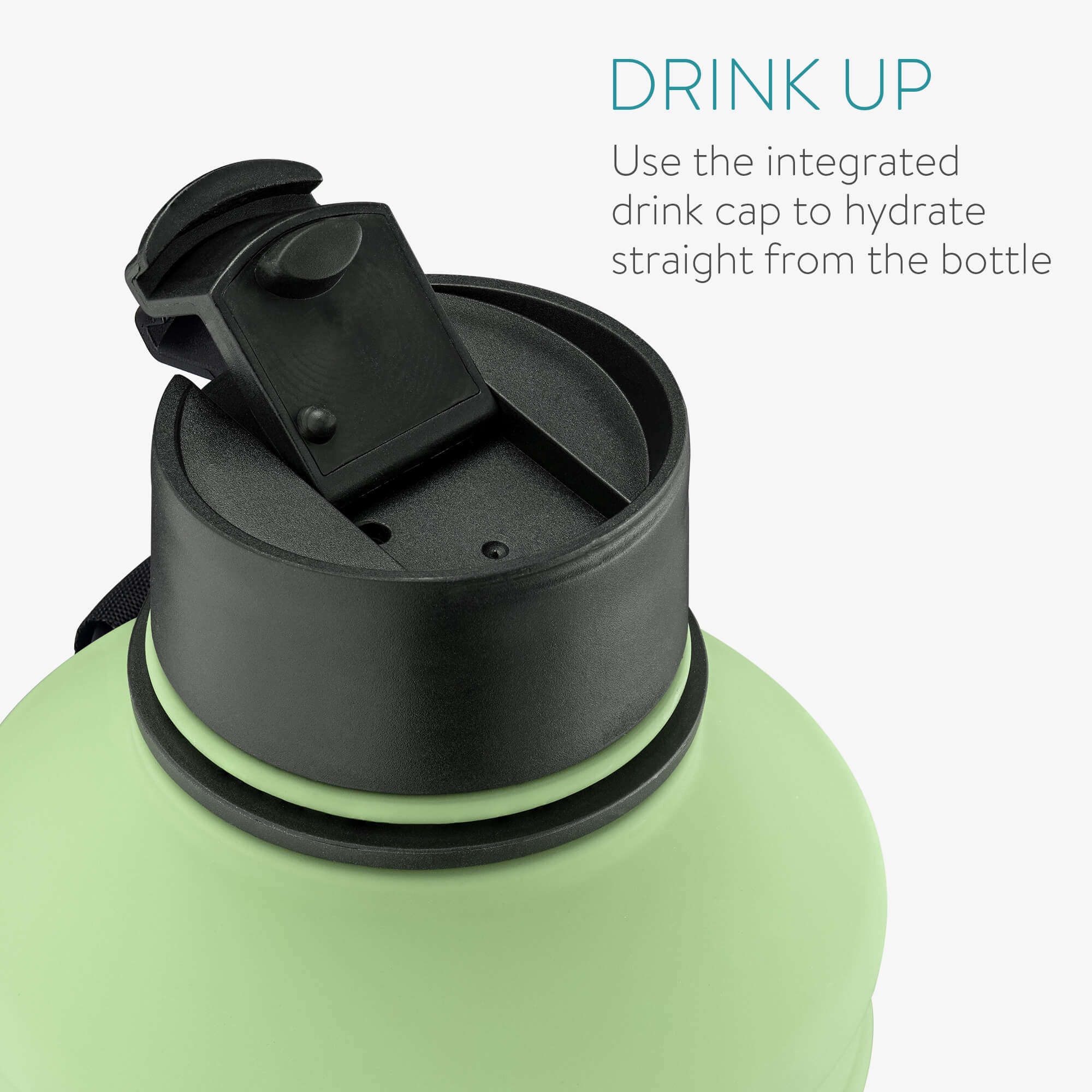 Navaris Μπουκάλι Νερού από Ανοξείδωτο Ατσάλι - BPA Free - 2.2 L - Light Green / Dark Green - 53701.07