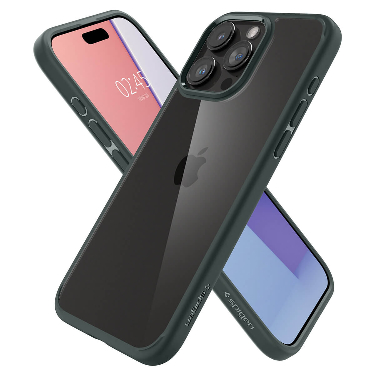 Spigen iPhone 15 Pro Max Ultra Hybrid Σκληρή Θήκη με Πλαίσιο Σιλικόνης - Abyss Green