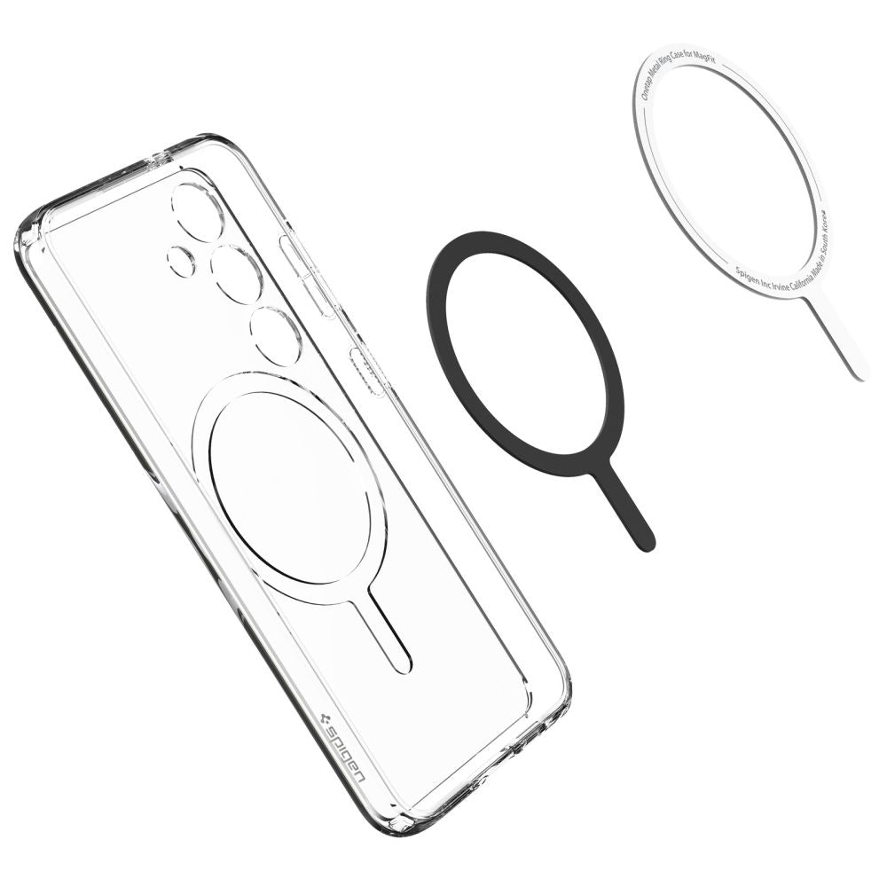Spigen Samsung Galaxy S24 Crystal Hybrid Mag Σκληρή Θήκη με Πλαίσιο Σιλικόνης Και MagSafe - White