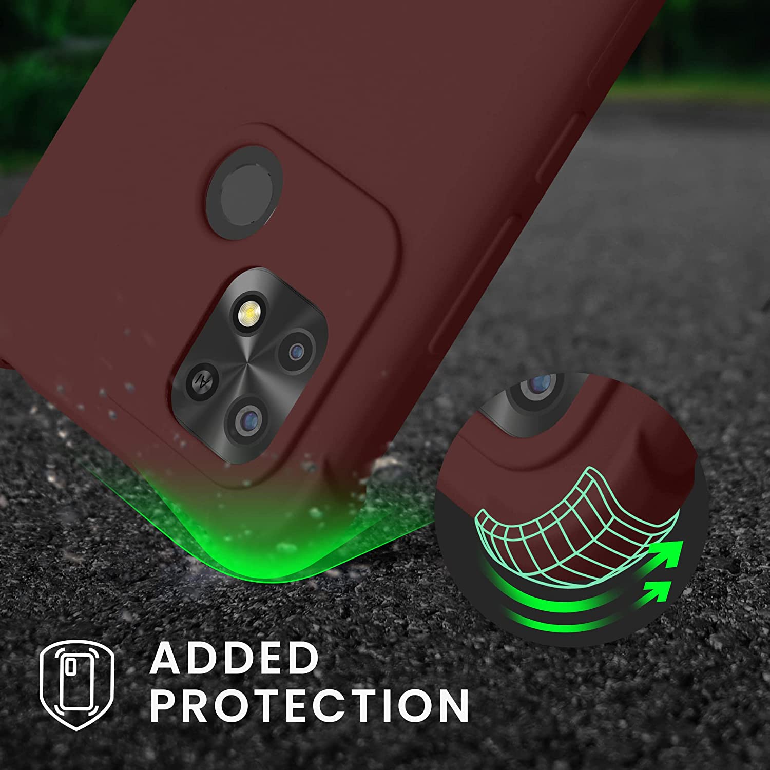 KW Xiaomi Redmi 10C Θήκη Σιλικόνης TPU με Λουράκι - Bordeaux Violet - 59233.187