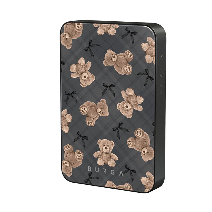 Burga Μαγνητικό Ασύρματο MagSafe PowerBank 5000mAh με Καλώδιο Type-C to Type-C - Gunmetal - BFF