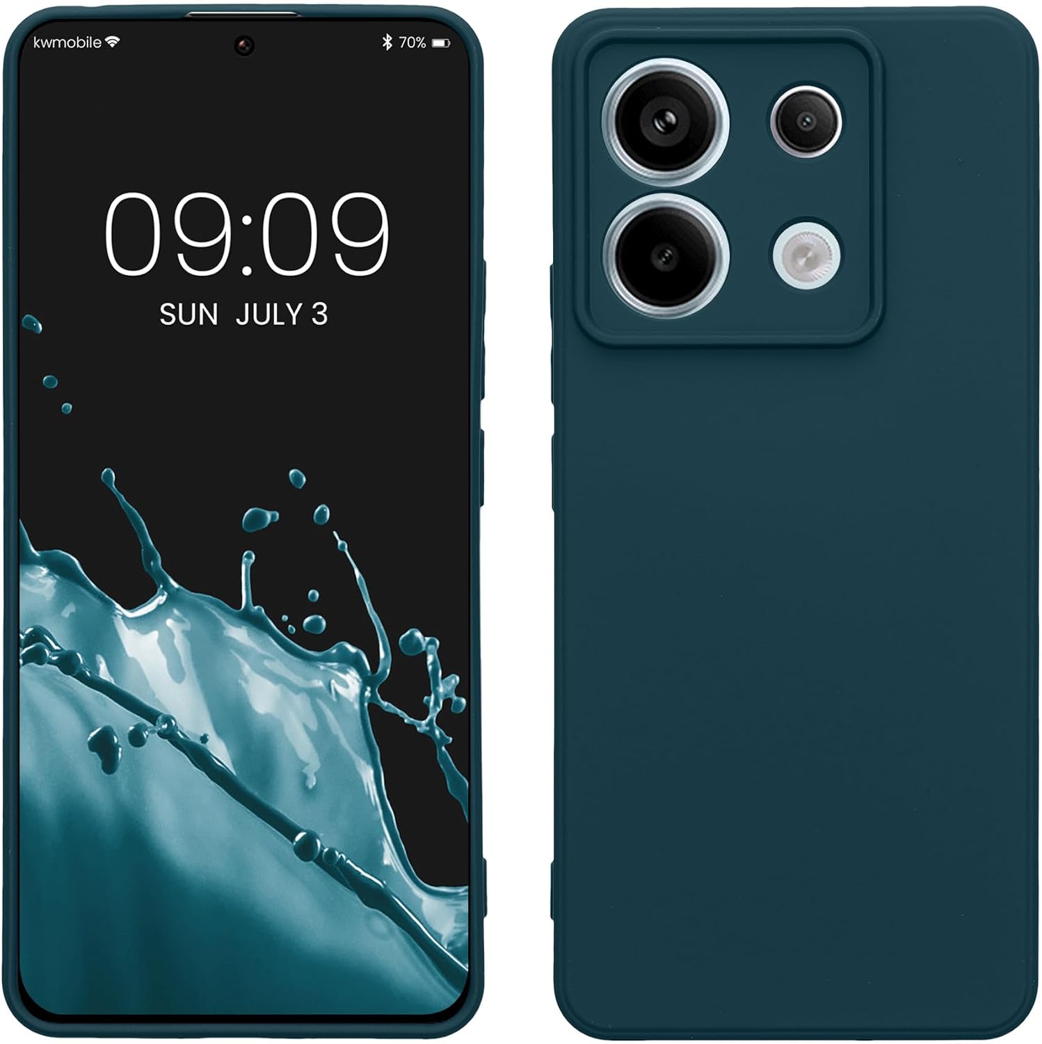KW Xiaomi Redmi Note 13 Pro 5G / Poco X6 5G Λεπτή Θήκη Σιλικόνης Rubberized TPU - Matte Petrol