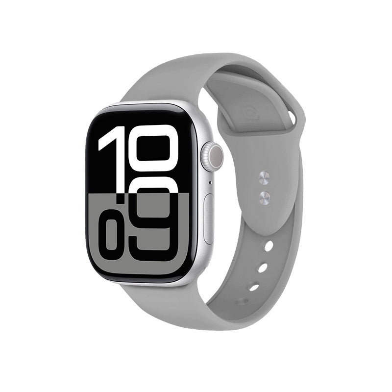 Crong Λουράκι Apple Watch 4/5/6/7/8/9/10/11 - SE (1/2/3) - ULTRA (1/2/3) - 44/45/46/49mm Σιλικόνης - Liquid Strap - Grey